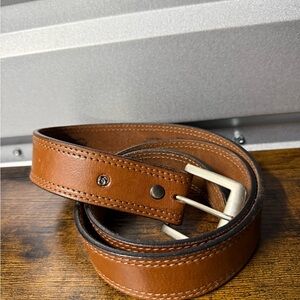 Ariat Brown Full Grain Leather Belt Western Casual Mens Size 44 Made in India